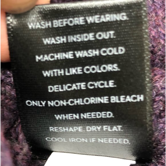 SOLD Simply Vera Wang Womens Purple Asymmetrical Cowlneck Sweater Sz XL NWT - Picture 8 of 10